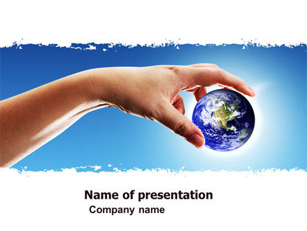 Globale links PowerPoint Vorlage, Kostenlos PowerPoint-Vorlage, 05162, Global — PoweredTemplate.com
