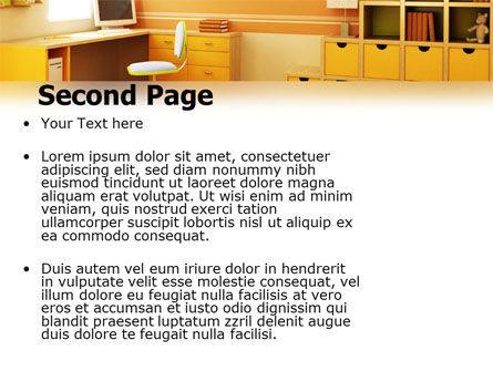 Kid's Room Free PowerPoint Template, Slide 2, 05196, Education & Training — PoweredTemplate.com