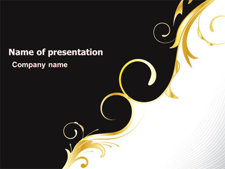 金饰PowerPoint模板, 免费 PowerPoint模板, 05213, 抽象/纹理 — PoweredTemplate.com
