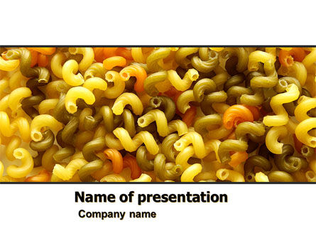 Macaroni PowerPoint Template, Gratis PowerPoint-sjabloon, 05218, Food & Beverage — PoweredTemplate.com