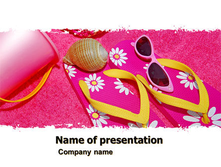 At the Beach PowerPoint Template, Free PowerPoint Template, 05219, Careers/Industry — PoweredTemplate.com