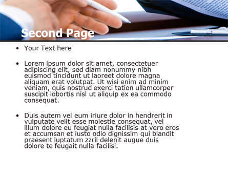 Templat PowerPoint Negosiasi Sedang Berlangsung, Slide 2, 05249, Bisnis — PoweredTemplate.com