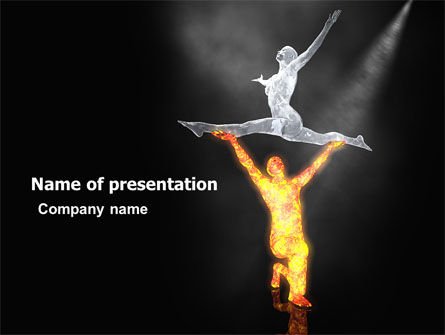 Modern Ballet PowerPoint Template, Gratis PowerPoint-sjabloon, 05280, Art & Entertainment — PoweredTemplate.com