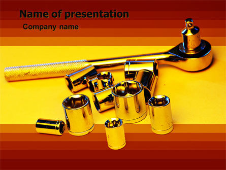 Flare Moersleutel Gratis Powerpoint Template, Gratis PowerPoint-sjabloon, 05290, Voorzieningen/Industrieel — PoweredTemplate.com