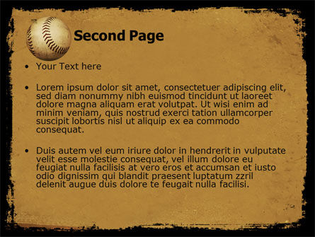 American Baseball PowerPoint Template, Slide 2, 05296, Sports — PoweredTemplate.com