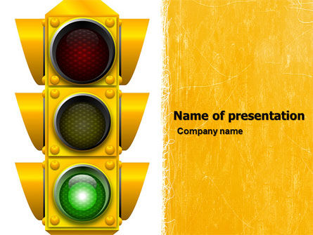 Traffic Light PowerPoint Template, Free PowerPoint Template, 05301, Education & Training — PoweredTemplate.com