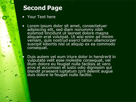 파워포인트 템플릿 - 초록색 커튼, 슬라이드 2, 05302, 추상/직물 — PoweredTemplate.com
