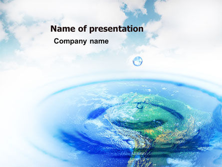 降水量 - PowerPointテンプレート, 無料 PowerPointテンプレート, 05307, 自然＆環境 — PoweredTemplate.com