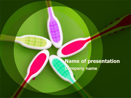 Toothbrush PowerPoint Template, Free PowerPoint Template, 05310, Medical — PoweredTemplate.com