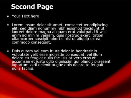 Modèle PowerPoint de vague rouge, Diapositive 2, 05366, Abstrait / Textures — PoweredTemplate.com
