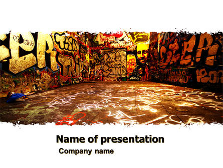 Graffiti Zone PowerPoint Template, Backgrounds | 05376 ...