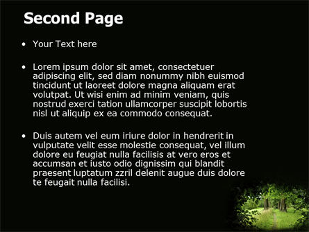 Plantilla de PowerPoint - camino en el bosque, Diapositiva 2, 05377, Naturaleza y medio ambiente — PoweredTemplate.com