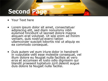 Modèle PowerPoint de taxi de la ville, Diapositive 2, 05379, Voitures / Transport — PoweredTemplate.com