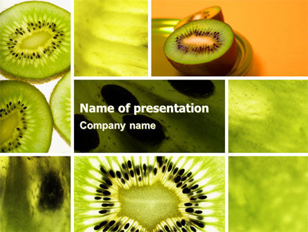 Modelo do PowerPoint - kiwifruit, 05382, Food & Beverage — PoweredTemplate.com