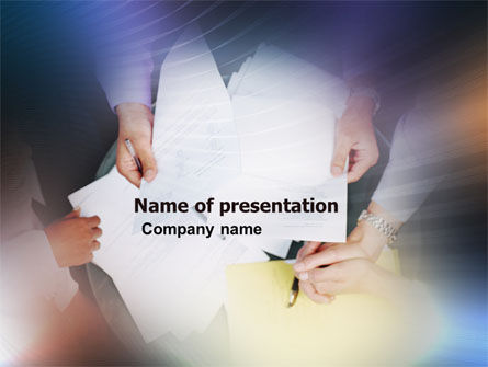 Templat PowerPoint Bekerja Dengan Kertas, Gratis Templat PowerPoint, 05390, Bisnis — PoweredTemplate.com
