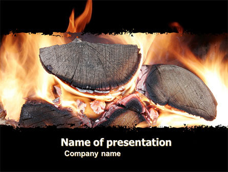 Bonfire PowerPoint Template, PowerPoint Template, 05443, General — PoweredTemplate.com