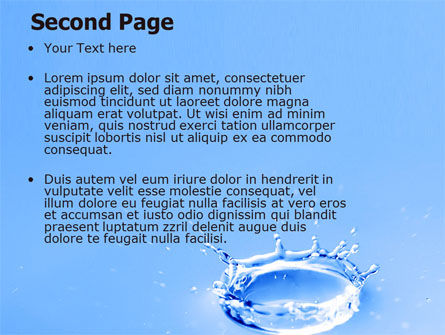 Modèle PowerPoint de éclaboussure d'eau bleue, Diapositive 2, 05444, Nature / Environnement — PoweredTemplate.com