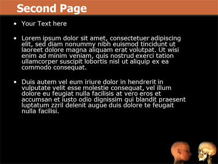 人間の頭蓋骨 - PowerPointテンプレート, スライド 2, 05452, 医療 — PoweredTemplate.com