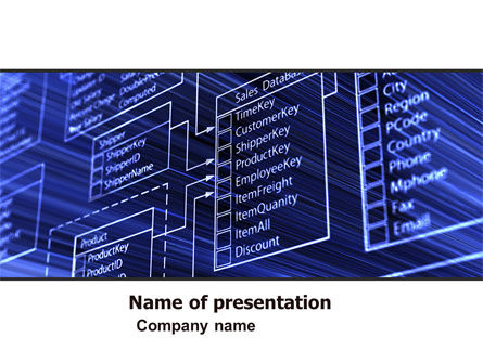 Database Structure PowerPoint Template, 05478, Careers/Industry — PoweredTemplate.com
