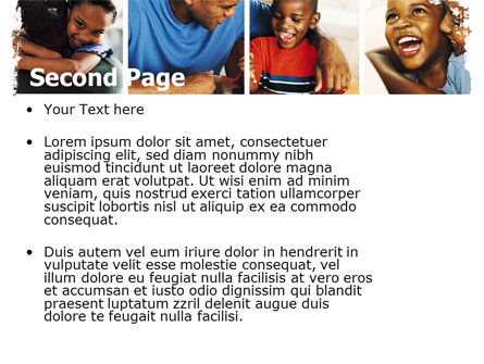 Gelukkige Afro-amerikaanse Familie PowerPoint Template, Dia 2, 05485, Mensen — PoweredTemplate.com