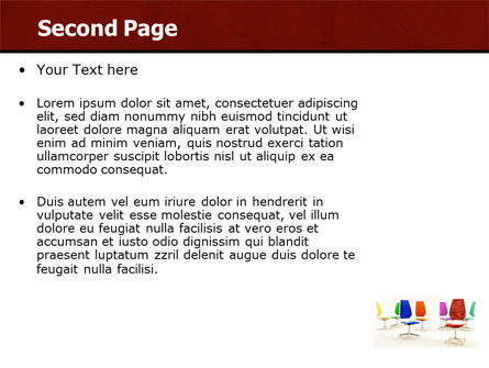 Modello PowerPoint - Sedie, Slide 2, 05508, Concetti del Lavoro — PoweredTemplate.com