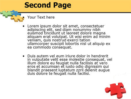 Modello PowerPoint - Jigsaw rosso, Slide 2, 05521, Consulenze — PoweredTemplate.com