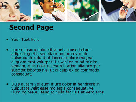 Phone Communication PowerPoint Template, Slide 2, 05534, Telecommunication — PoweredTemplate.com