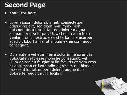 Modèle PowerPoint de brouillon de la maison, Diapositive 2, 05541, Carrière / Industrie — PoweredTemplate.com