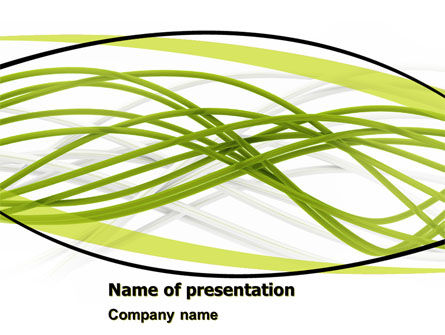 Green Fibers PowerPoint Template, Free PowerPoint Template, 05553, Abstract/Textures — PoweredTemplate.com