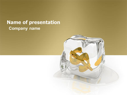 Frozen Dollar PowerPoint Template, 05565, Financial/Accounting — PoweredTemplate.com