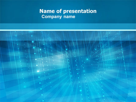 Blue Sparkles PowerPoint Template, 05567, Abstract/Textures — PoweredTemplate.com