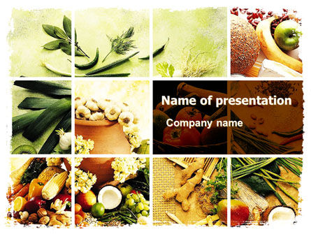 Plantilla de PowerPoint - regalos de la naturaleza, Gratis Plantilla de PowerPoint, 05587, Food & Beverage — PoweredTemplate.com