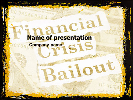 Financiële Crisis Bailout PowerPoint Template, Gratis PowerPoint-sjabloon, 05593, Financieel/Boekhouding — PoweredTemplate.com