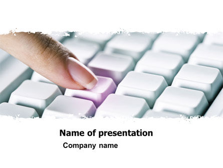 Modello PowerPoint - Una chiave, 05596, Computer — PoweredTemplate.com