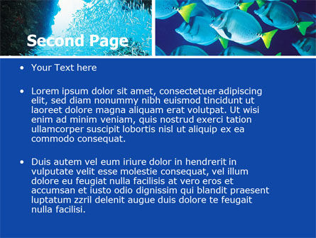 Underwater Life PowerPoint Template, Slide 2, 05603, Nature & Environment — PoweredTemplate.com