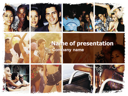 Latin American Music PowerPoint Template, 05604, People — PoweredTemplate.com