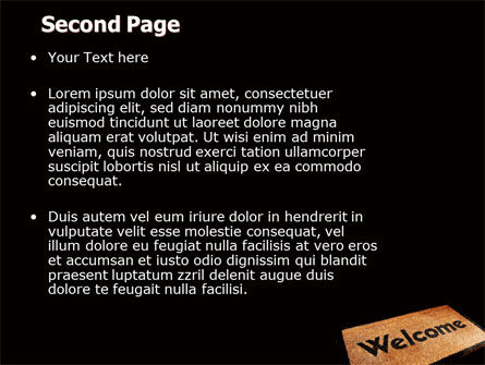 Modèle PowerPoint de tapis de bienvenue, Diapositive 2, 05615, Concepts commerciaux — PoweredTemplate.com