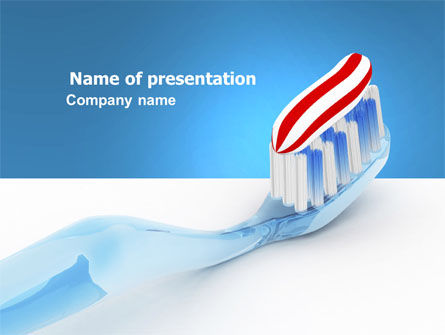 Tandpasta PowerPoint Template, PowerPoint-sjabloon, 05623, Medisch — PoweredTemplate.com