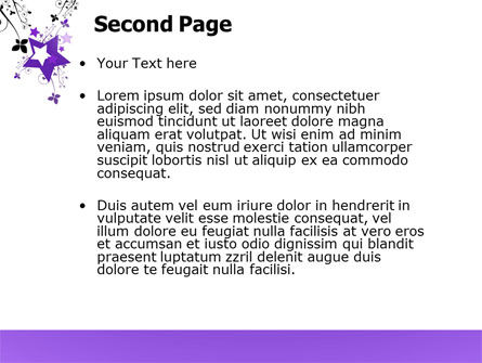 Violet Stars PowerPoint Template, Slide 2, 05630, Abstract/Textures — PoweredTemplate.com