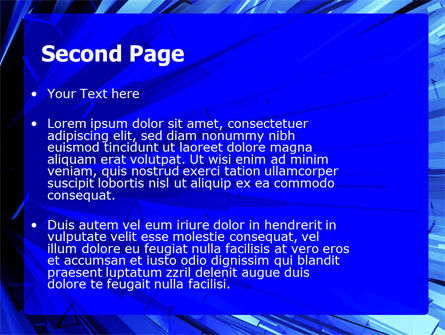 Plantilla de PowerPoint gratis - cristal azul, Diapositiva 2, 05679, Abstracto / Texturas — PoweredTemplate.com