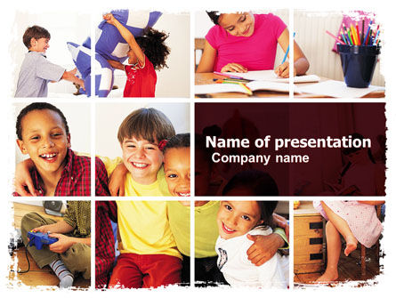 Kids Time PowerPoint Template, Free PowerPoint Template, 05691, Education & Training — PoweredTemplate.com