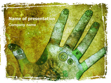 Hand Chakra PowerPoint Template, Gratis PowerPoint-sjabloon, 05712, Carrière/Industrie — PoweredTemplate.com