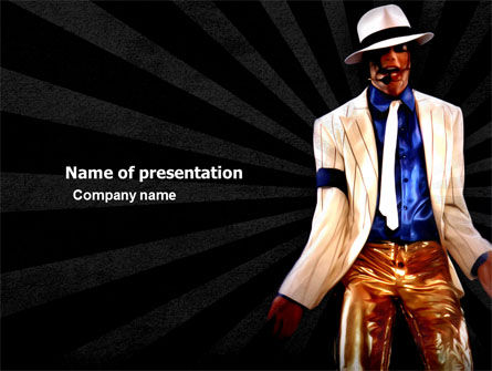 King of Pop Free PowerPoint Template, Free PowerPoint Template, 05724, People — PoweredTemplate.com