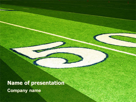 American Football Veld PowerPoint Template, Gratis PowerPoint-sjabloon, 05744, Sport — PoweredTemplate.com