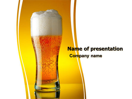 Modello PowerPoint - Calice di birra schiumatura, Gratis Modello PowerPoint, 05748, Food & Beverage — PoweredTemplate.com