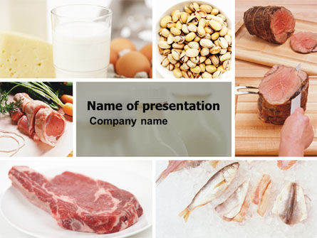 Food Protein PowerPoint Template, 05761, Careers/Industry — PoweredTemplate.com