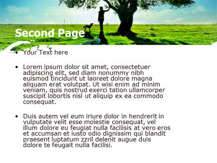 파워포인트 템플릿 - 산책, 슬라이드 2, 05764, 자연 및 환경 — PoweredTemplate.com