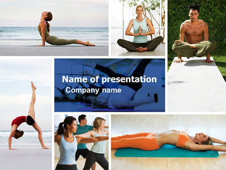 Plantilla de PowerPoint - yoga, Gratis Plantilla de PowerPoint, 05782, Deportes — PoweredTemplate.com