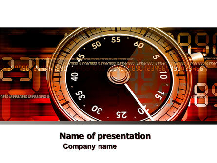 ストップウォッチのクロックフェイス - PowerPointテンプレート, 無料 PowerPointテンプレート, 05792, ビジネス — PoweredTemplate.com