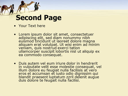 파워포인트 템플릿 - 낙타, 슬라이드 2, 05798, 동물 및 애완동물 — PoweredTemplate.com